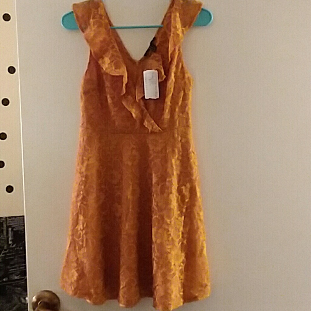 Mustard yellow lace sundress
